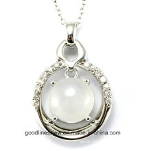 High Quality and Newly Fashion Pure 925 Sterling Silver Round Stone Pendant Wholesale P4993
